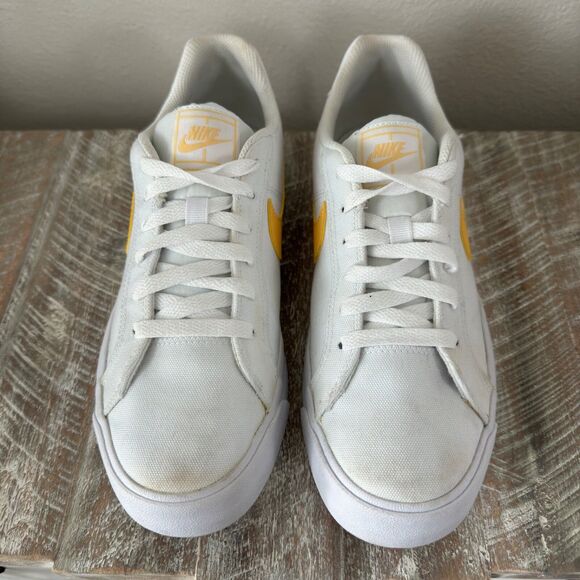 Nike Court Royale AC Women's 8.5 CD5405-102 White Canvas Shoes Sneakers Low Top - Picture 3 of 8